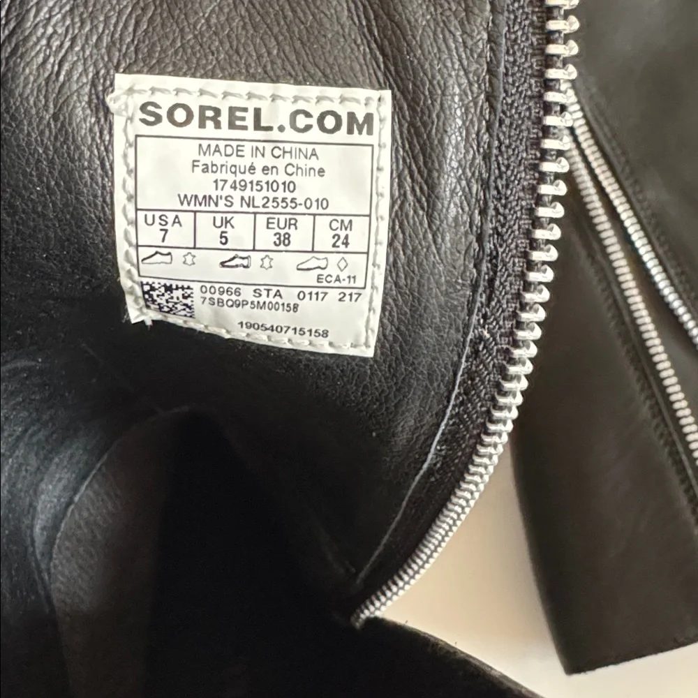 Sorel Womens Black After Hours Wedge Mid Boots size 7
